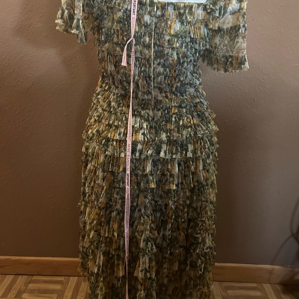 Mac Duggal Multicolor Ruffle Midi Dress - Picture 6 of 9
